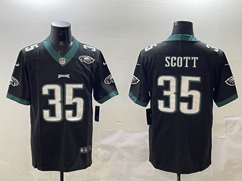 Men Philadelphia Eagles #35 Scott Black Second generations 2025 Nike Vapor Limited NFL Jersey style 4->philadelphia eagles->NFL Jersey